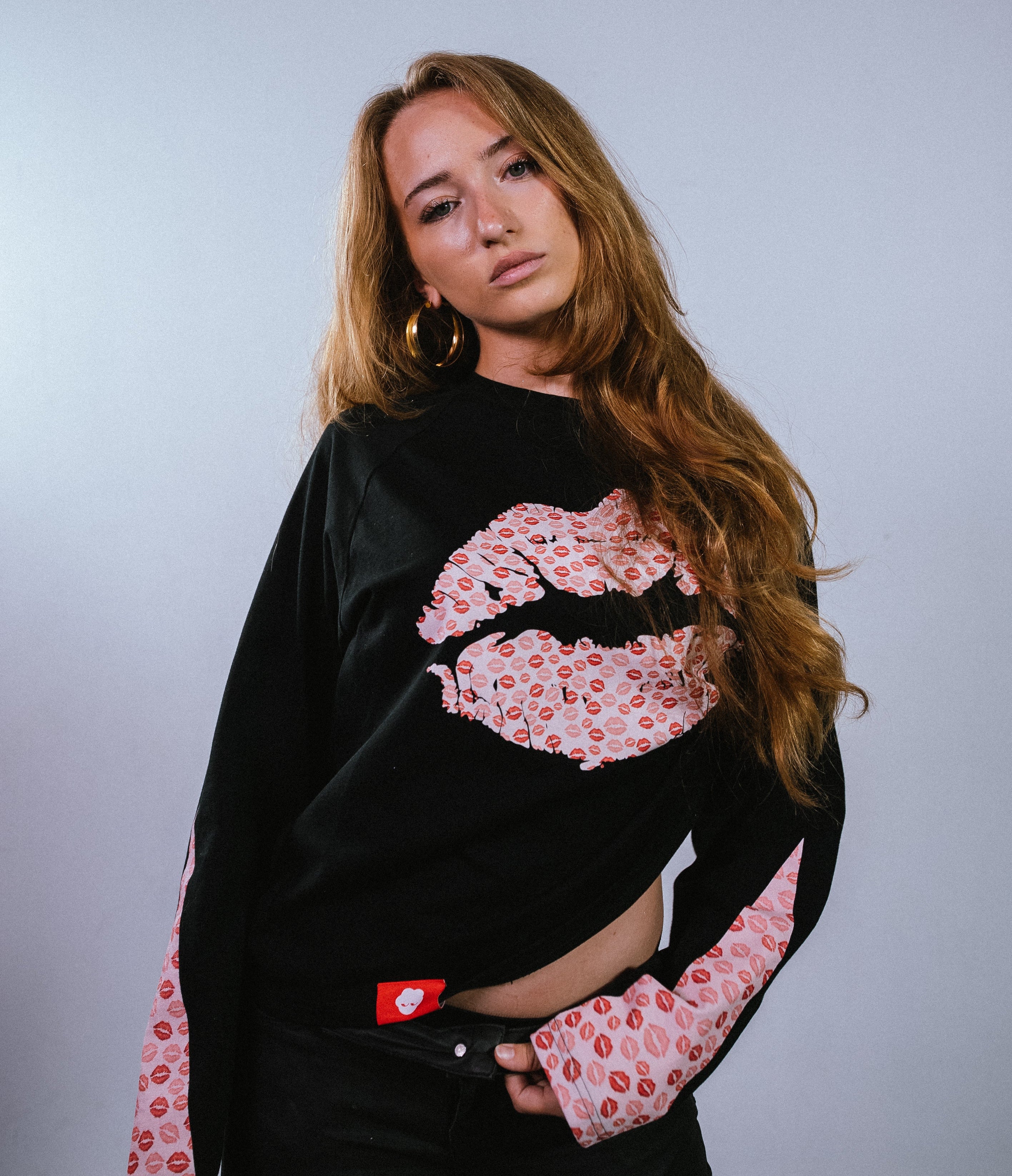Longsleeve Kiss - Black