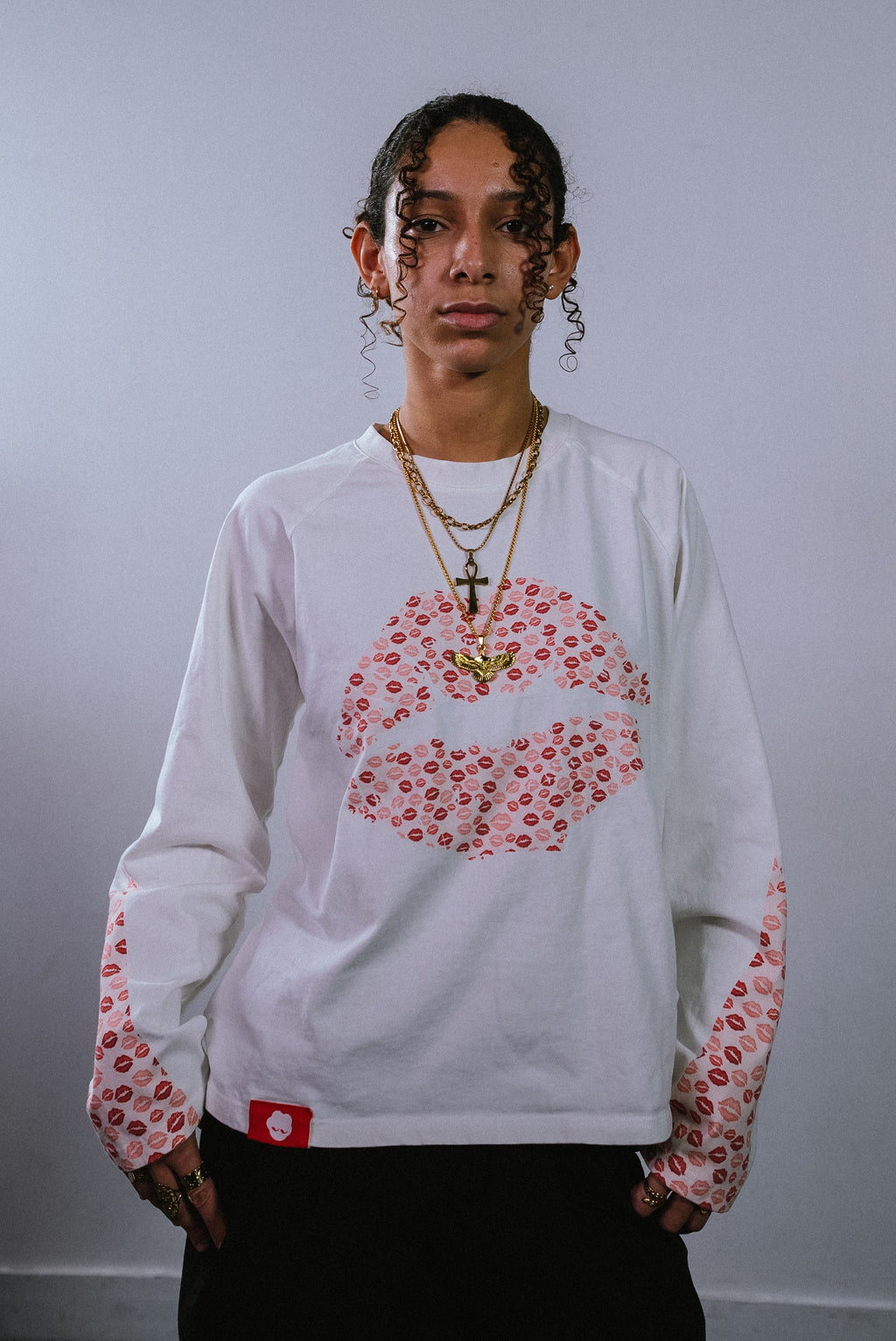 Longsleeve Kiss - White