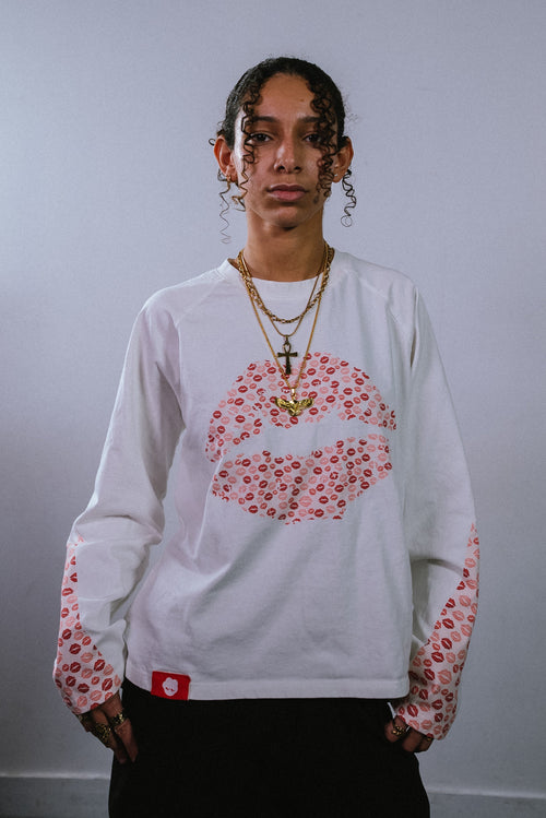 Longsleeve Kiss - White