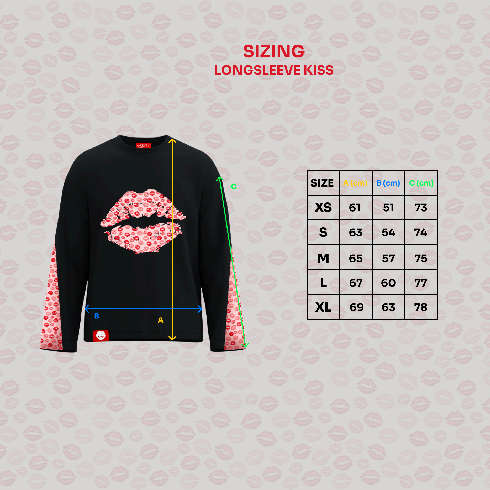 Longsleeve Kiss - White