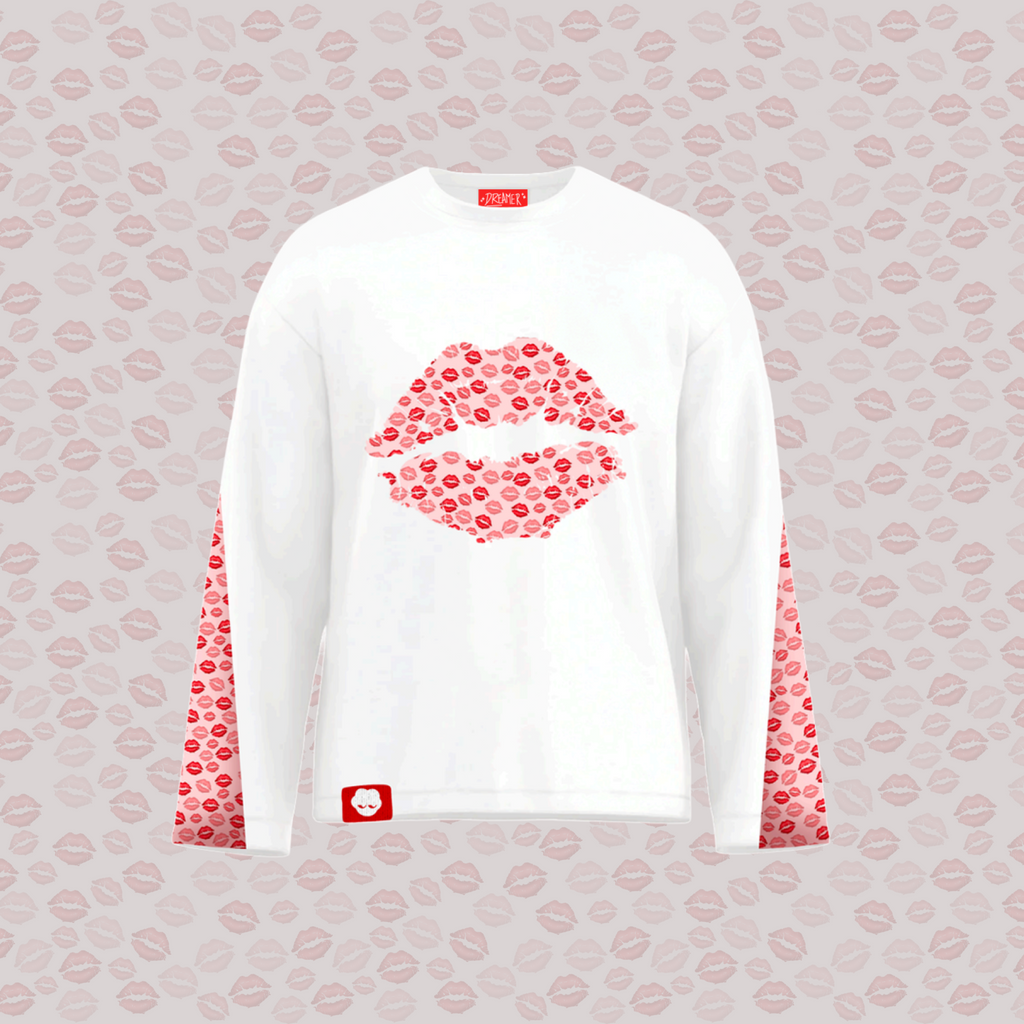 Longsleeve Kiss - White