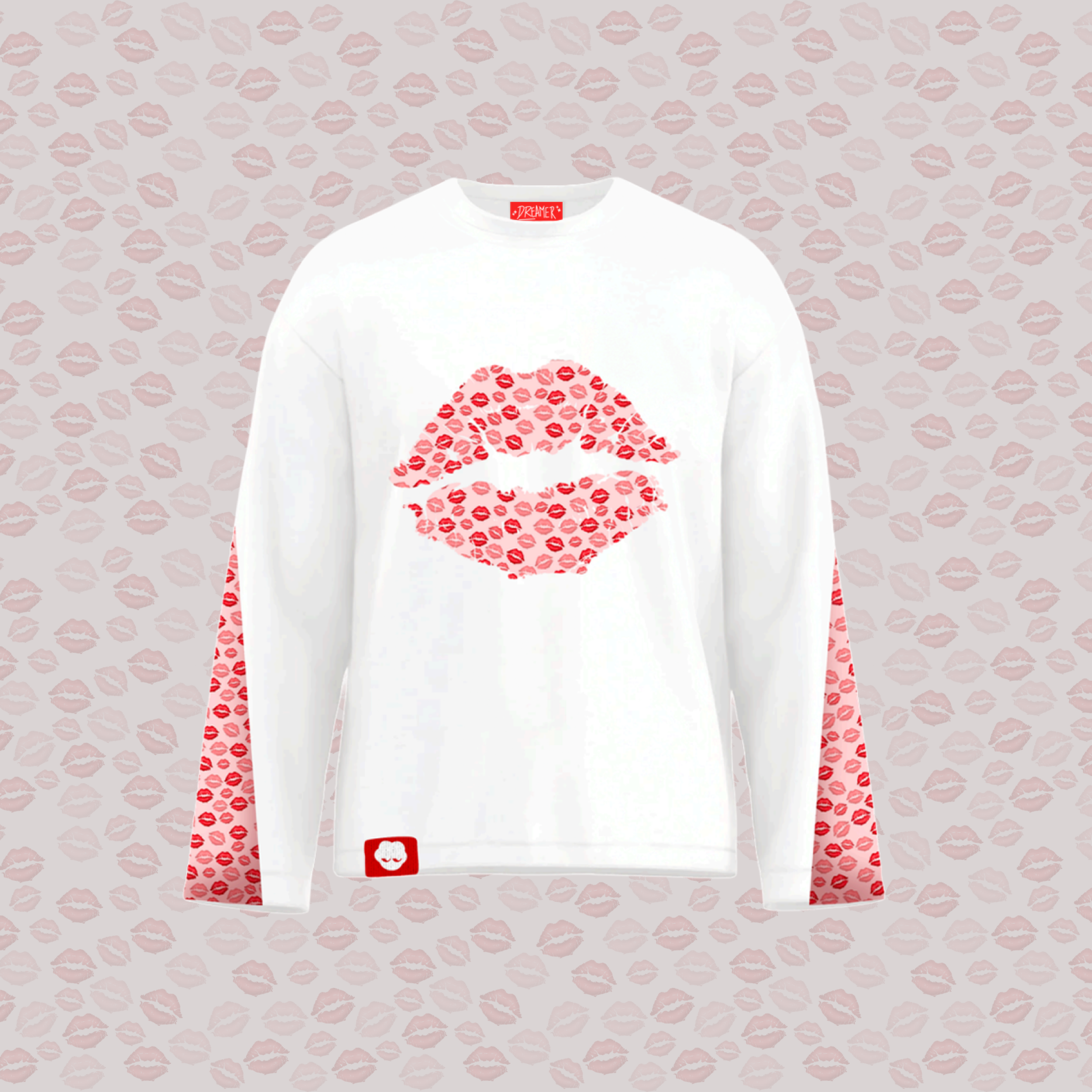 Longsleeve Kiss - White